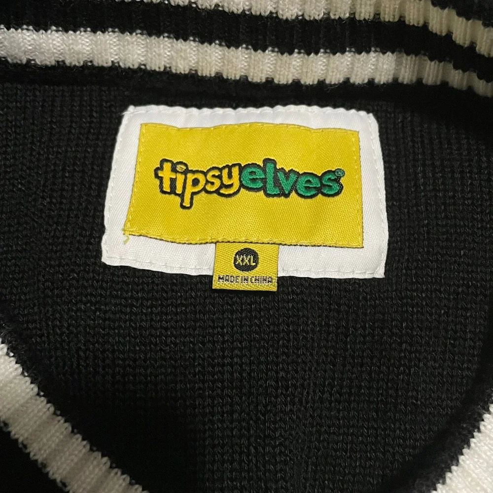 Tipsy Elves Santa‎ Clause 2Pac Graphic Knit Sweater XXL Christmas Ugly Sweater